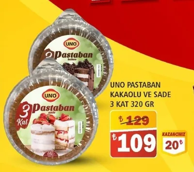 Uno Pastaban Kakaolu Ve Sade 3 Kat 320 Gr