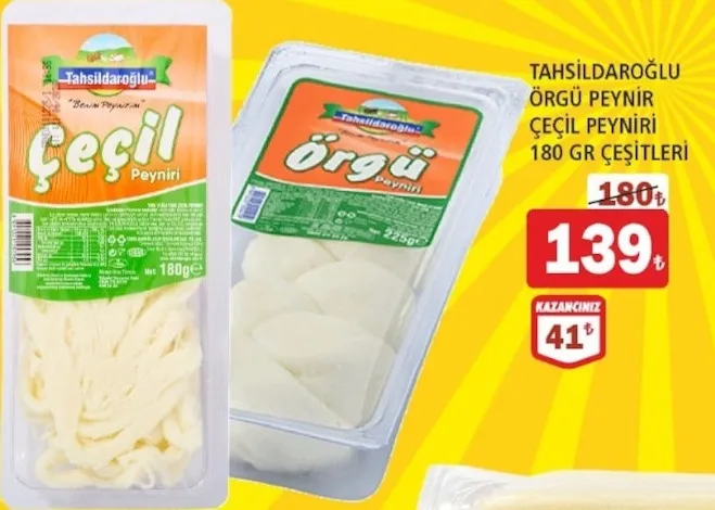Tahsildaroğlu Örgü Çeçi̇L Peyniri 180 Gr Çeşi̇Tleri̇
