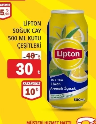 Lipton Soğuk Çay 500 Ml Kutu Çeşitleri