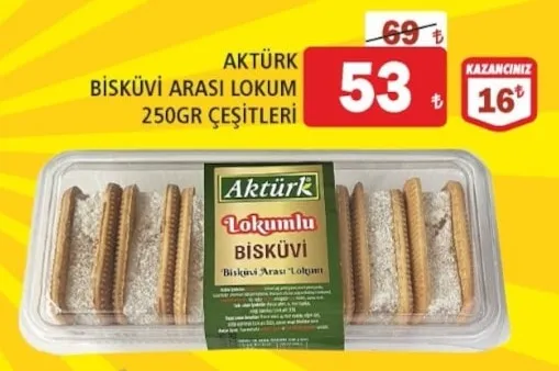 Aktürk Bisküvi Arası Lokum 250Gr Çeşitleri