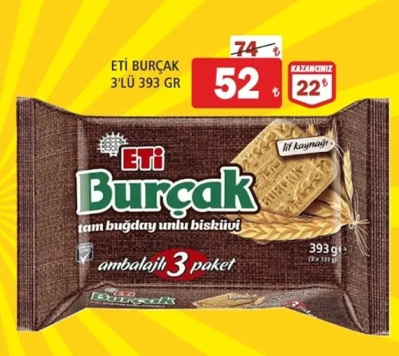 Eti Burçak 3'Lü 393 Gr