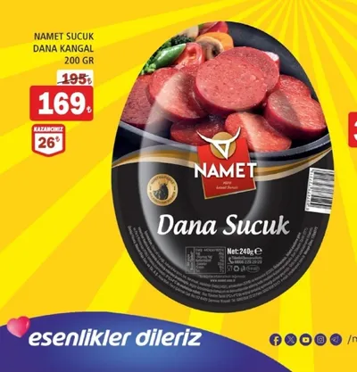 Namet Sucuk Dana Kangal 200 Gr