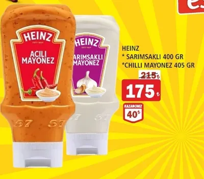 Heinz Sarimsakli 400 Gr Ve Chilli Mayonez 405 Gr