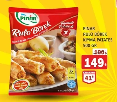 Pinar Rulo Börek Kiyma Patates 500 Gr