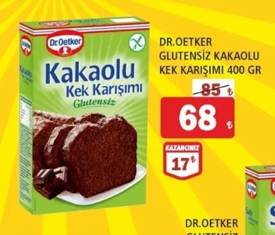 Dr.Oetker Glutensiz Kakaolu Kek Karışımı 400 Gr