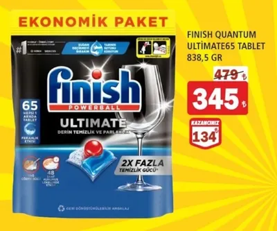 Finish Quantum Ultimate65 Tablet 838,5 Gr
