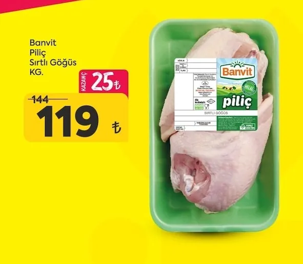 Banvit Piliç Sırtlı Göğüs Kg.