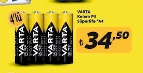Varta Kalem Pil Süperlife A4