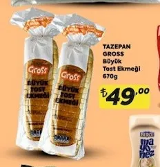 Tazepan Gross Büyük Tost Ekmeği 670G
