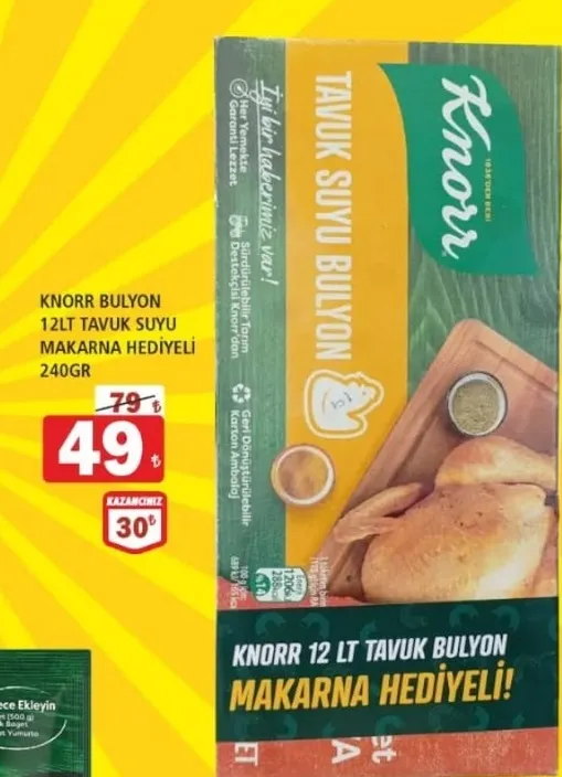Knorr Bulyon 12Lt Tavuk Suyu Makarna Hediyeli 240Gr