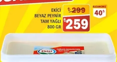 Ekici Beyaz Peynir Tam Yağlı 800 Gr