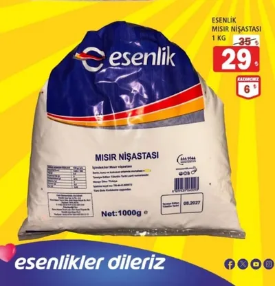 Esenlik Mısır Nişastası 1 Kg