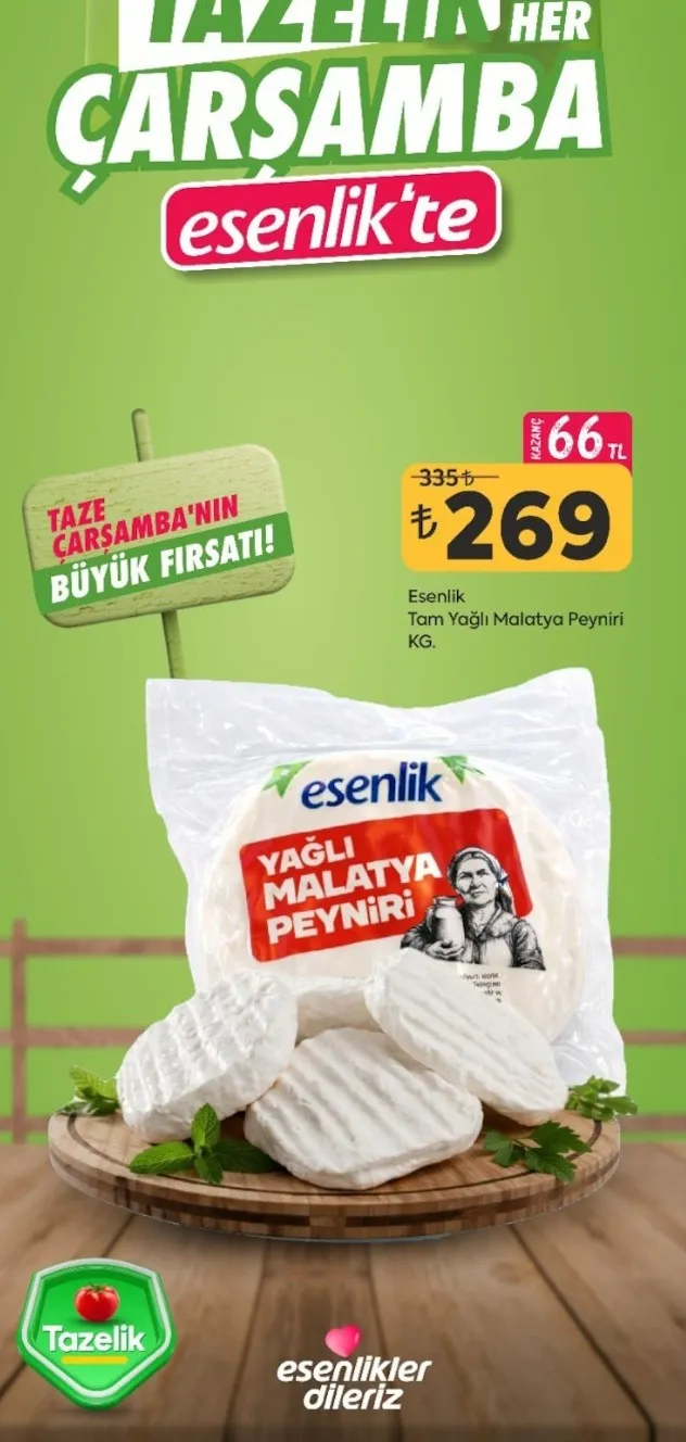 Esenlik Tam Yağlı Malatya Peyniri Kg