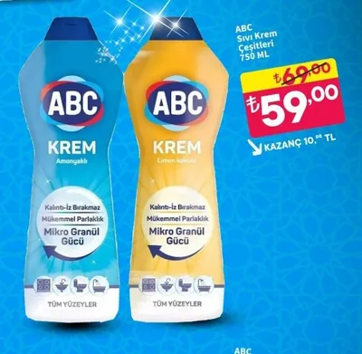 Abc Sıvı Krem Çeşitleri 750 Ml