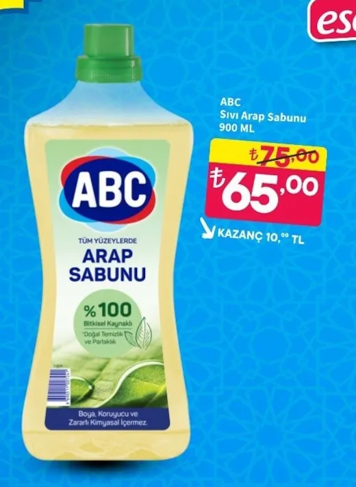 Abc Sıvı Arap Sabunu 900 Ml