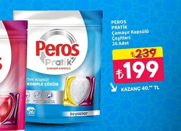 Peros Pratik Çamaşır Kapsülü 26 Adet
