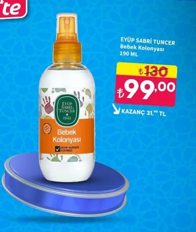 Eyüp Sabri Tuncer Bebek Kolonyası 190 Ml