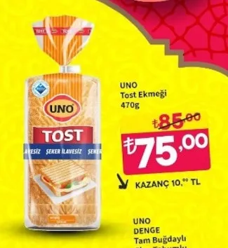 Uno Tost Ekmeği 470G