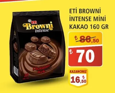 Eti Browni Intense Mini Kakao 160 Gr