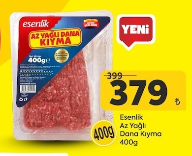 Esenlik Az Yağlı Dana Kıyma 400G