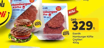 Esenlik Hamburger Köfte Çeşitleri 400G