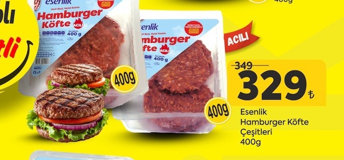 Esenlik Hamburger Köfte Çeşitleri 400G