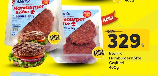 Esenlik Hamburger Köfte Çeşitleri 400G