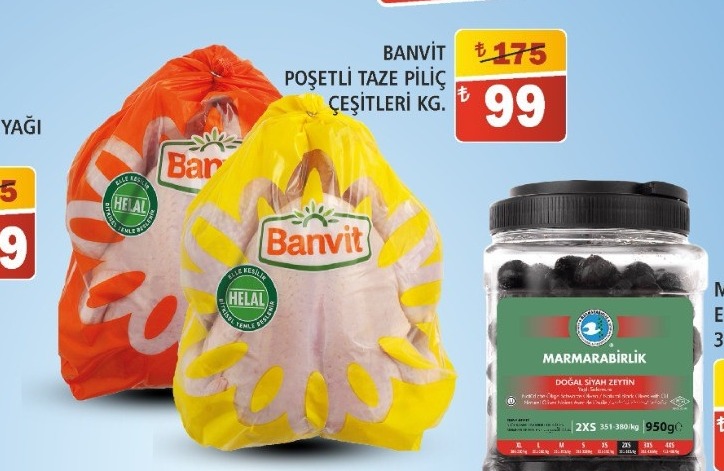 Banvit Poşetli Taze Piliç Çeşitleri Kg