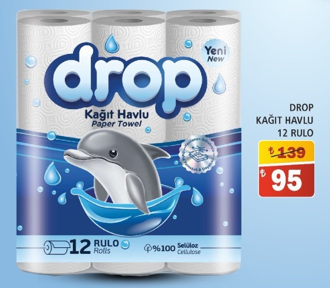 Drop Kağıt Havlu 12 Rulo