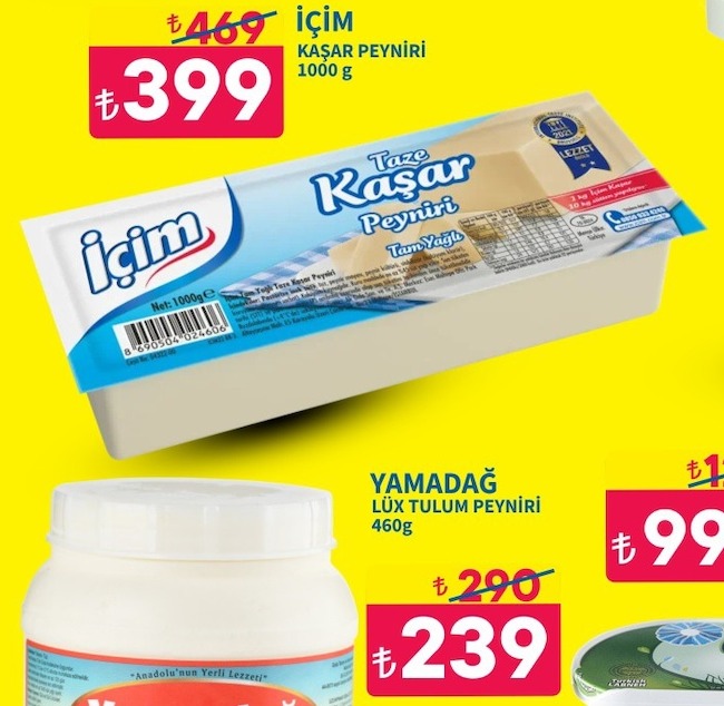 İçim Kaşar Peyniri 1000G