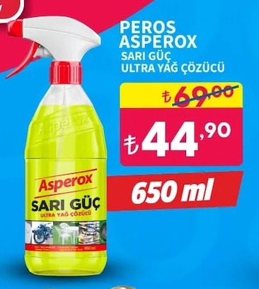 Peros Asperox Sari Güç Ultra Yağ Çözücü 650 Ml