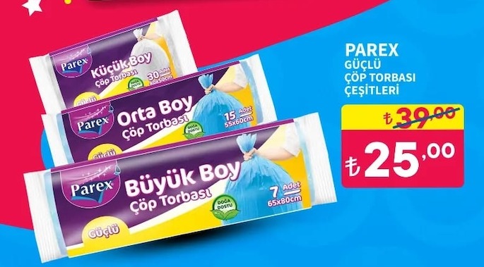 Parex Güçlü Çöp Torbası Çeşitleri