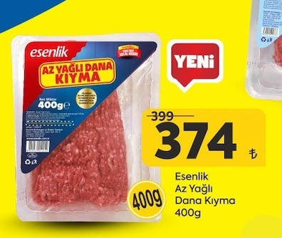 Esenlik Az Yağlı Dana Kıyma 400G