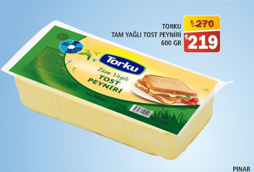Torku Tam Yagli Tost Peyniri 600 Gr