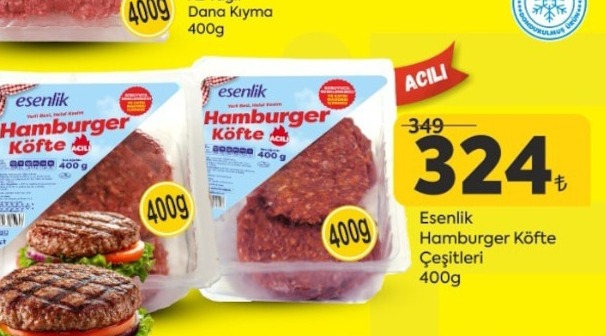 Esenlik Hamburger Köfte Çeşitleri 400G