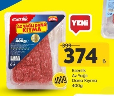 Esenlik Az Yağlı Dana Kıyma 400G