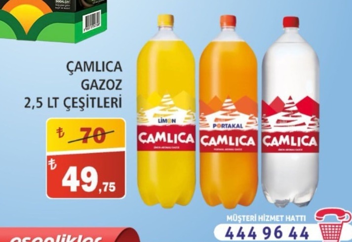 Çamlica Gazoz 2.5 Lt Çeşitleri