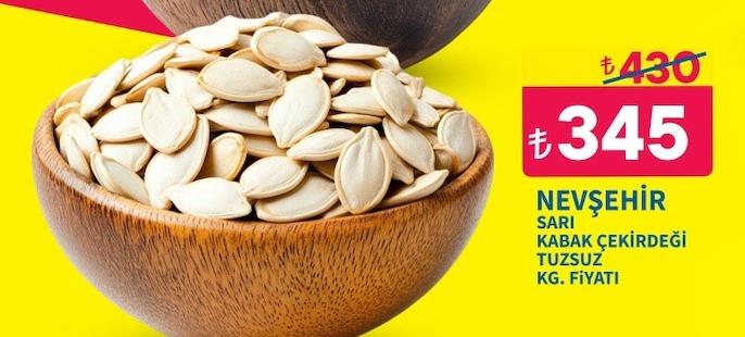Nevşehir Sarı Kabak Çekirdeği Tuzsuz Kg. Fiyatı