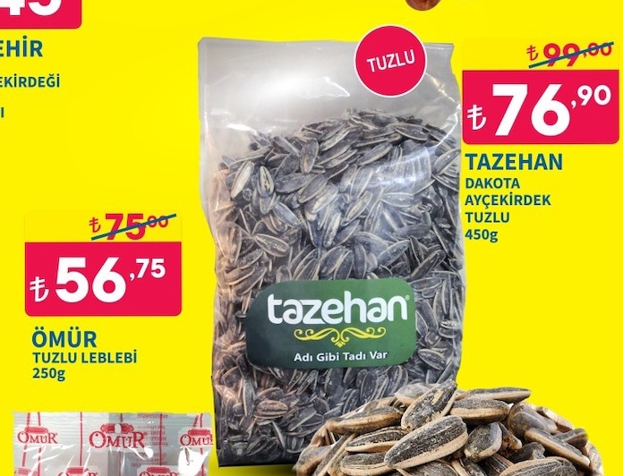 Tazehan Dakota Ayçekirdek Tuzlu 450G