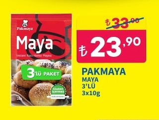 Pakmaya Maya 3'Lü 3X10G
