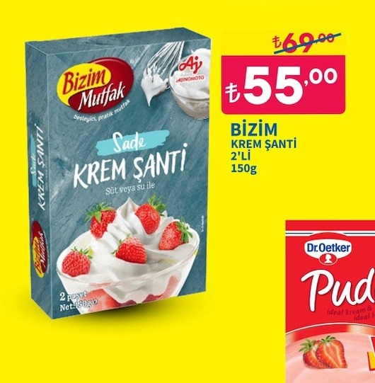 Bizim Mutfak Krem Şanti 2'Li 150G