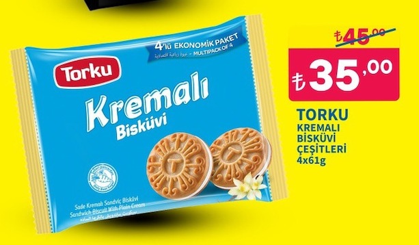Torku Kremalı Bisküvi 4X61G