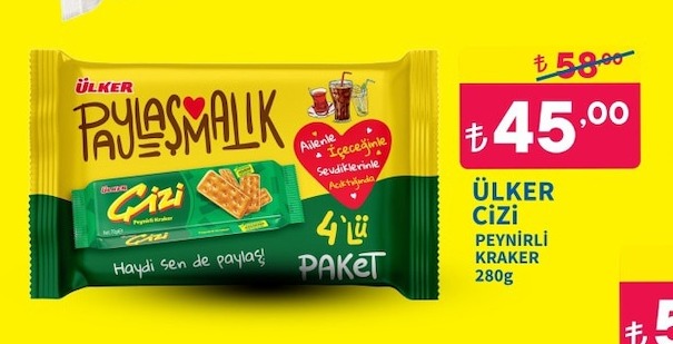 Ülker Cizi Peynirli Kraker 280G