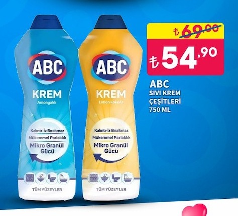Abc Sıvı Krem Çeşitleri 750 Ml