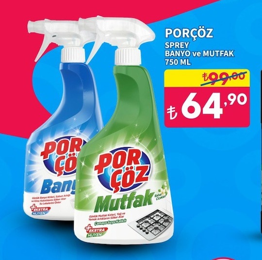 Porçöz Sprey Banyo Ve Mutfak 750 Ml