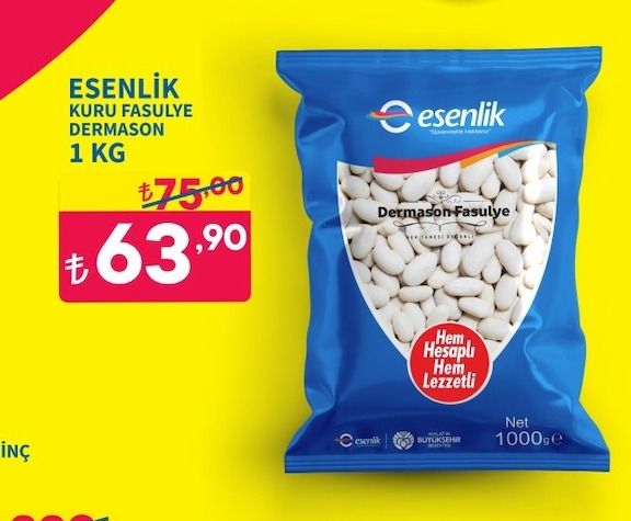 Esenlik Kuru Fasulye Dermason 1 Kg