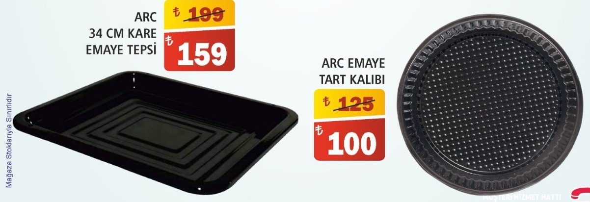 Arc 34 Cm Kare Emȧye Tepsi̇