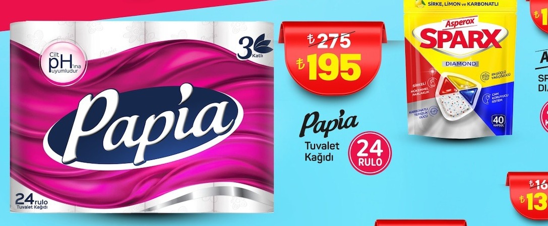 Papia Tuvalet Kağıdı 24 Rulo