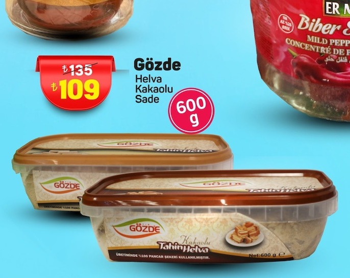 Gözde Helva Kakaolu Sade 600G