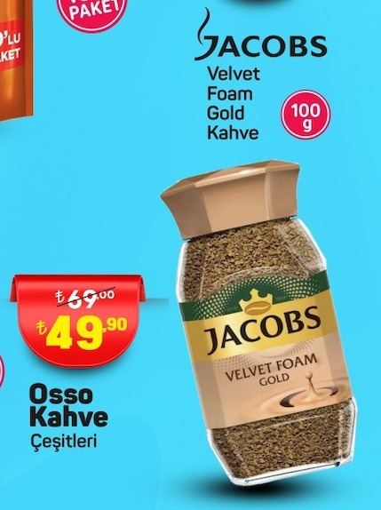 Jacobs Velvet Foam Gold Kahve 100 G